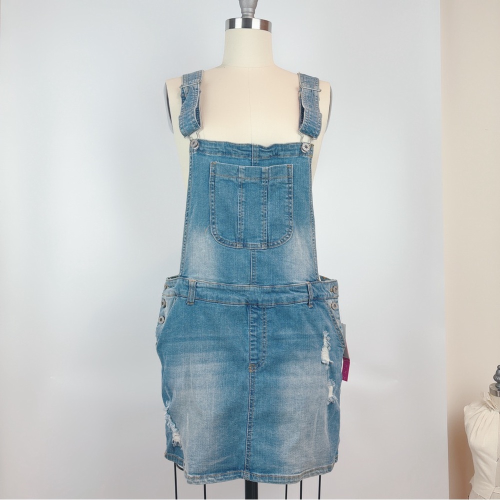NWT Tinseltown Mini Overall Jump Skirt XL